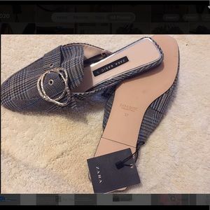 Zara plaid flats